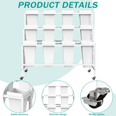 Putros detail of lockable caster wheels providing smooth movement and secure positioning