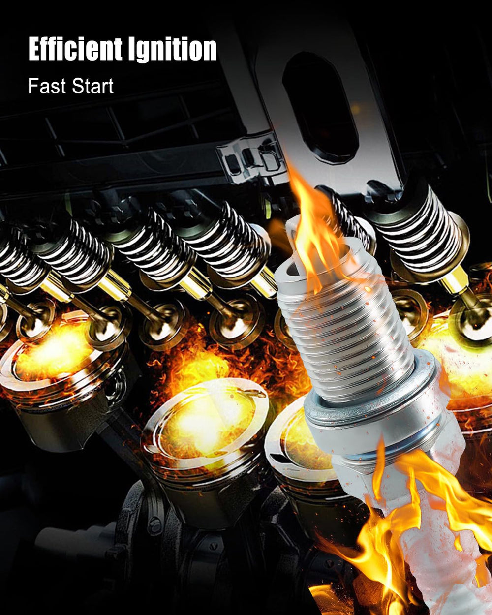 PUXWQT spark plug pair highlighting clean electrodes for reliable ignition performance