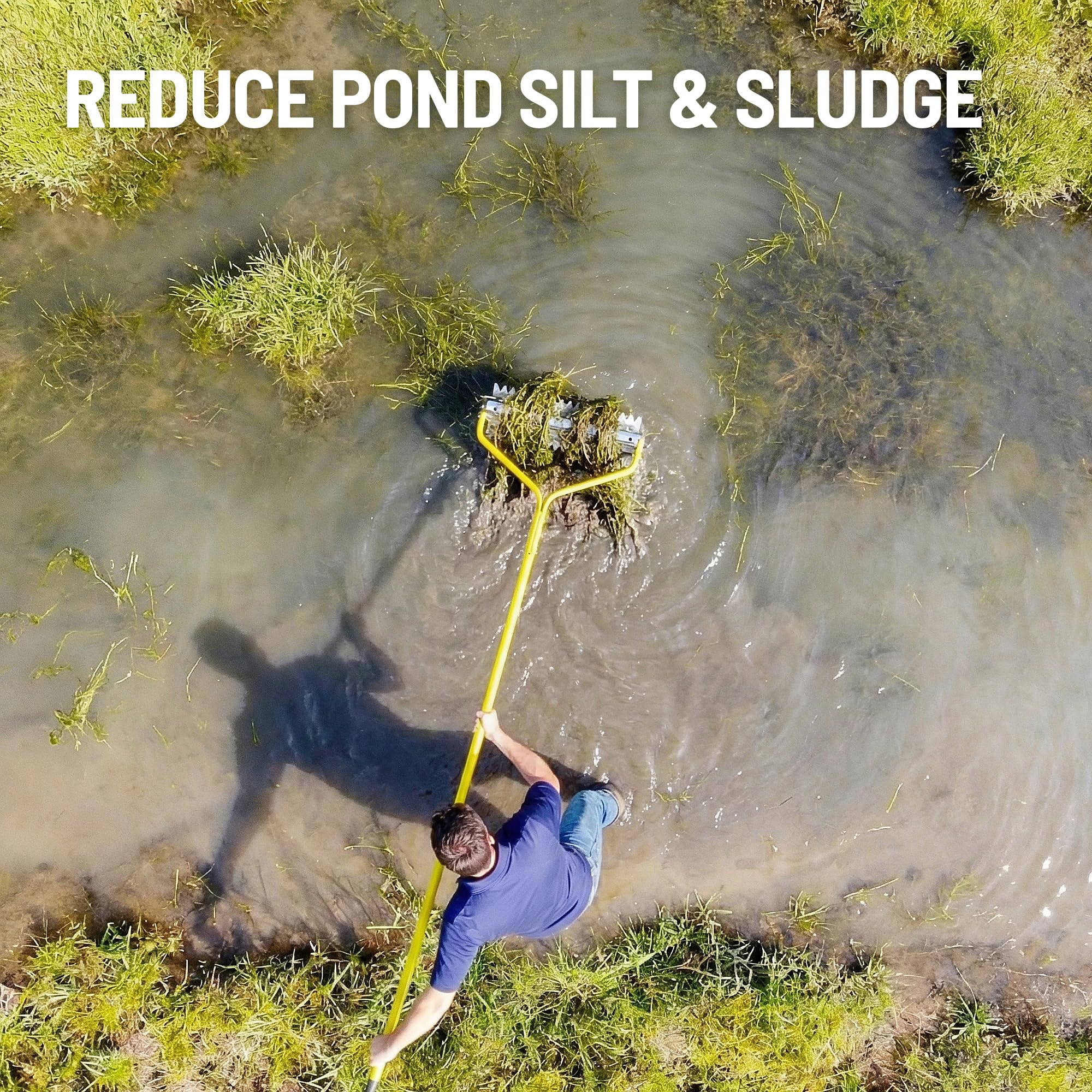 PVNIEFC lifestyle image of pond maintenance demonstrating reliable cleanup