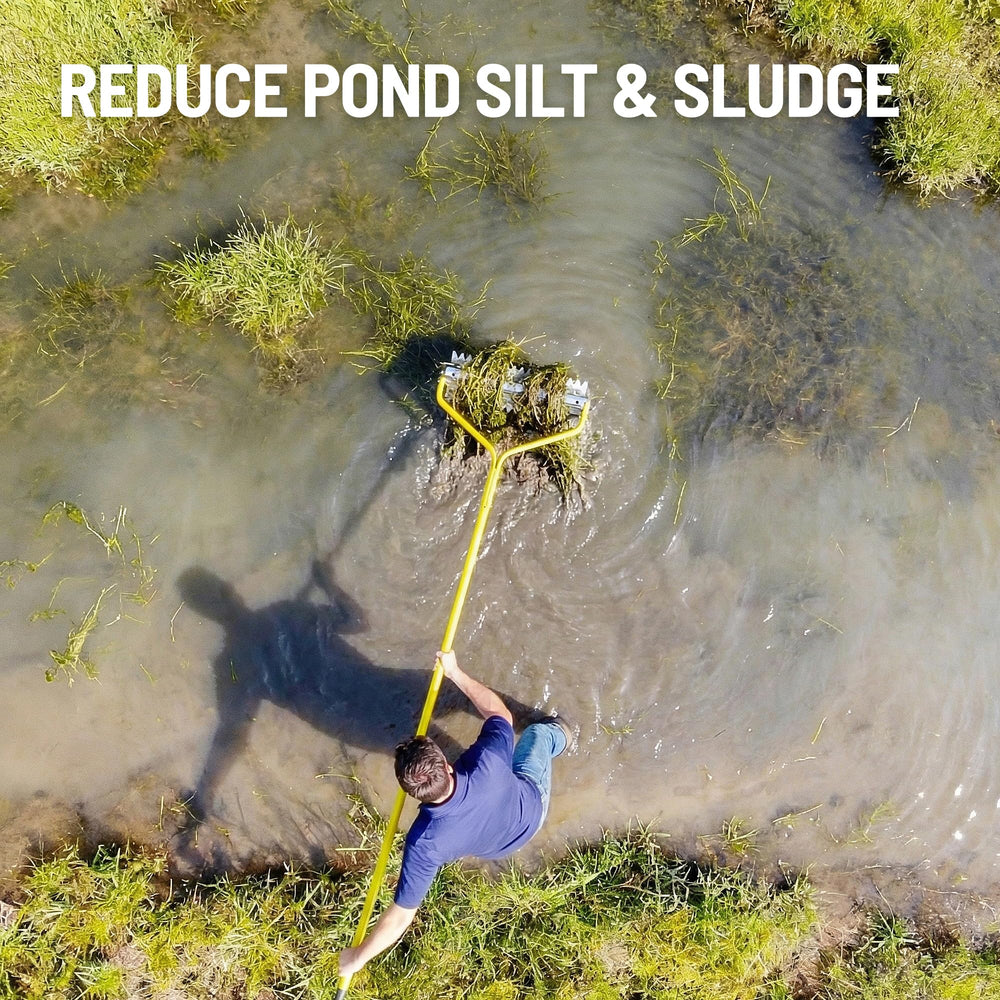 PVNIEFC lifestyle image of pond maintenance demonstrating reliable cleanup
