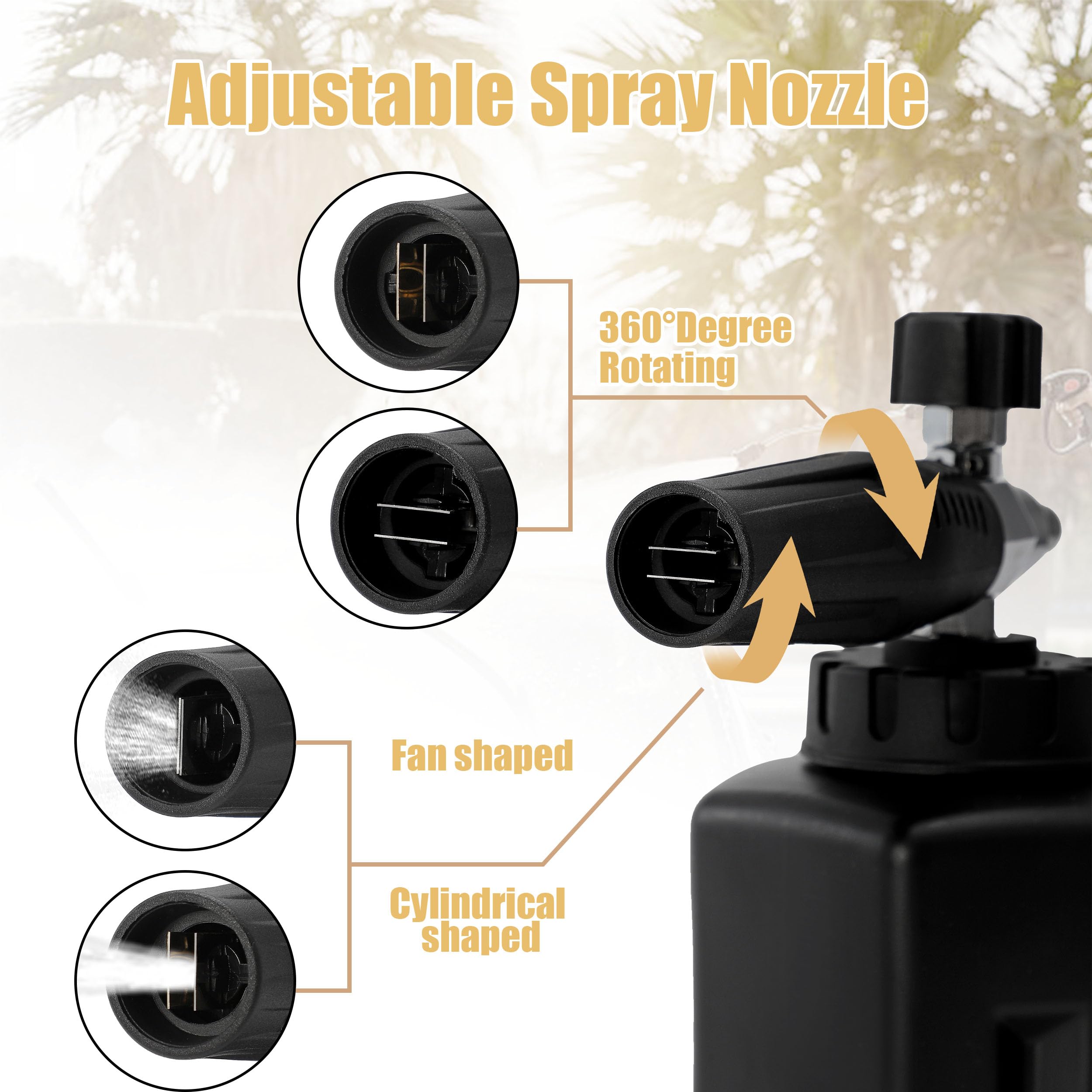 PWACCS adjustable top knob closeup for controlling foam concentration