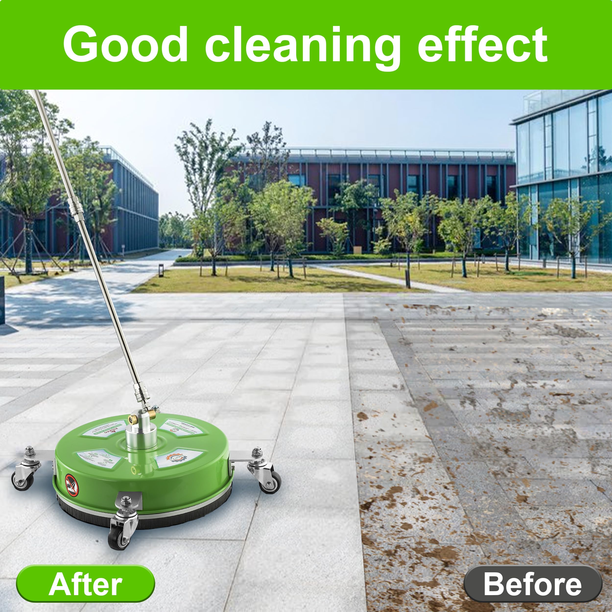 PWACCS attached to pressure washer in use speeding outdoor cleaning