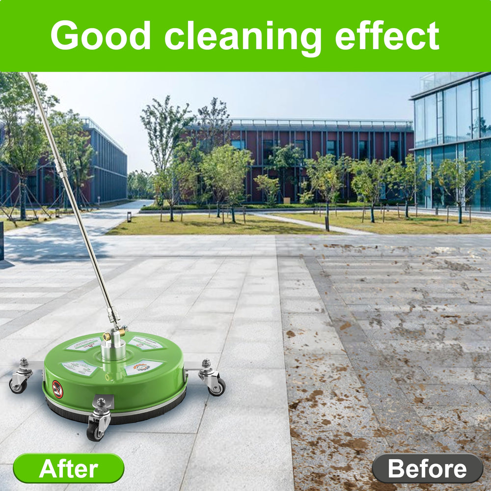 PWACCS attached to pressure washer in use speeding outdoor cleaning
