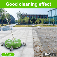 PWACCS attached to pressure washer in use speeding outdoor cleaning