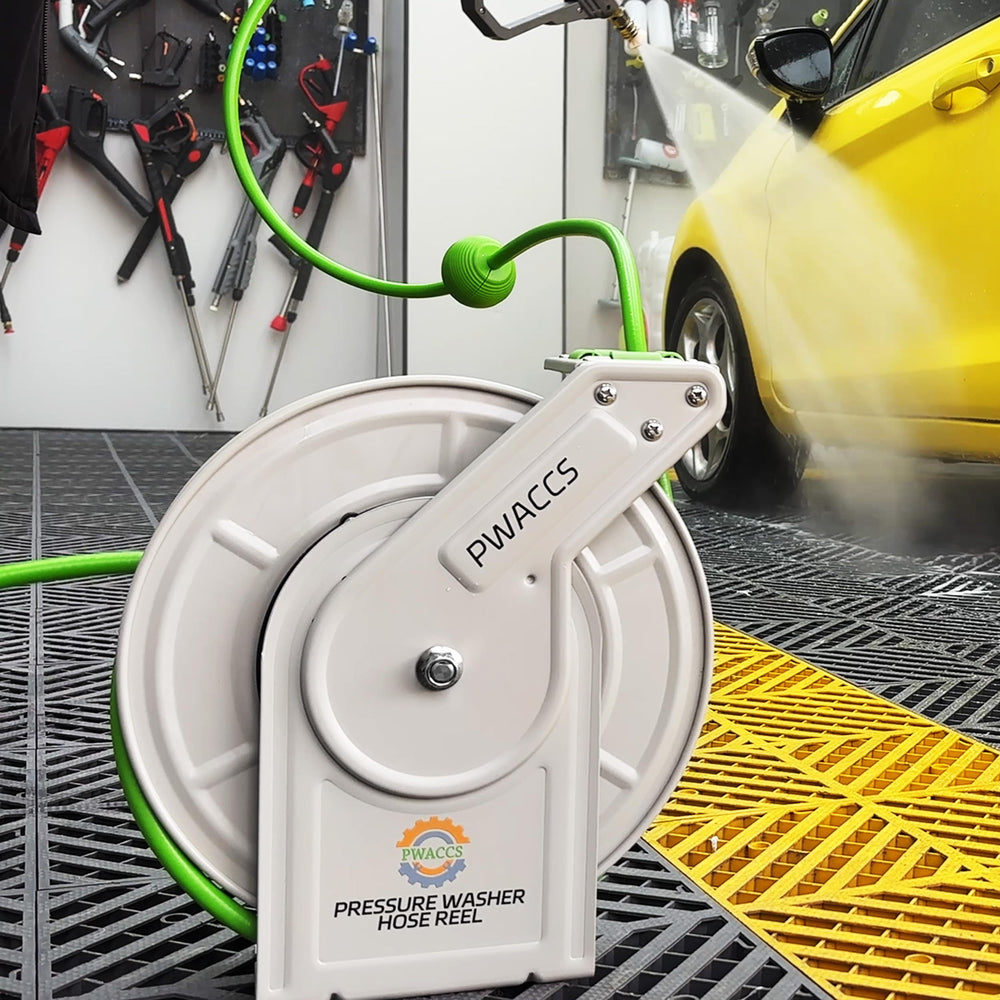 PWACCS close-up of reel mechanism highlighting durable steel construction