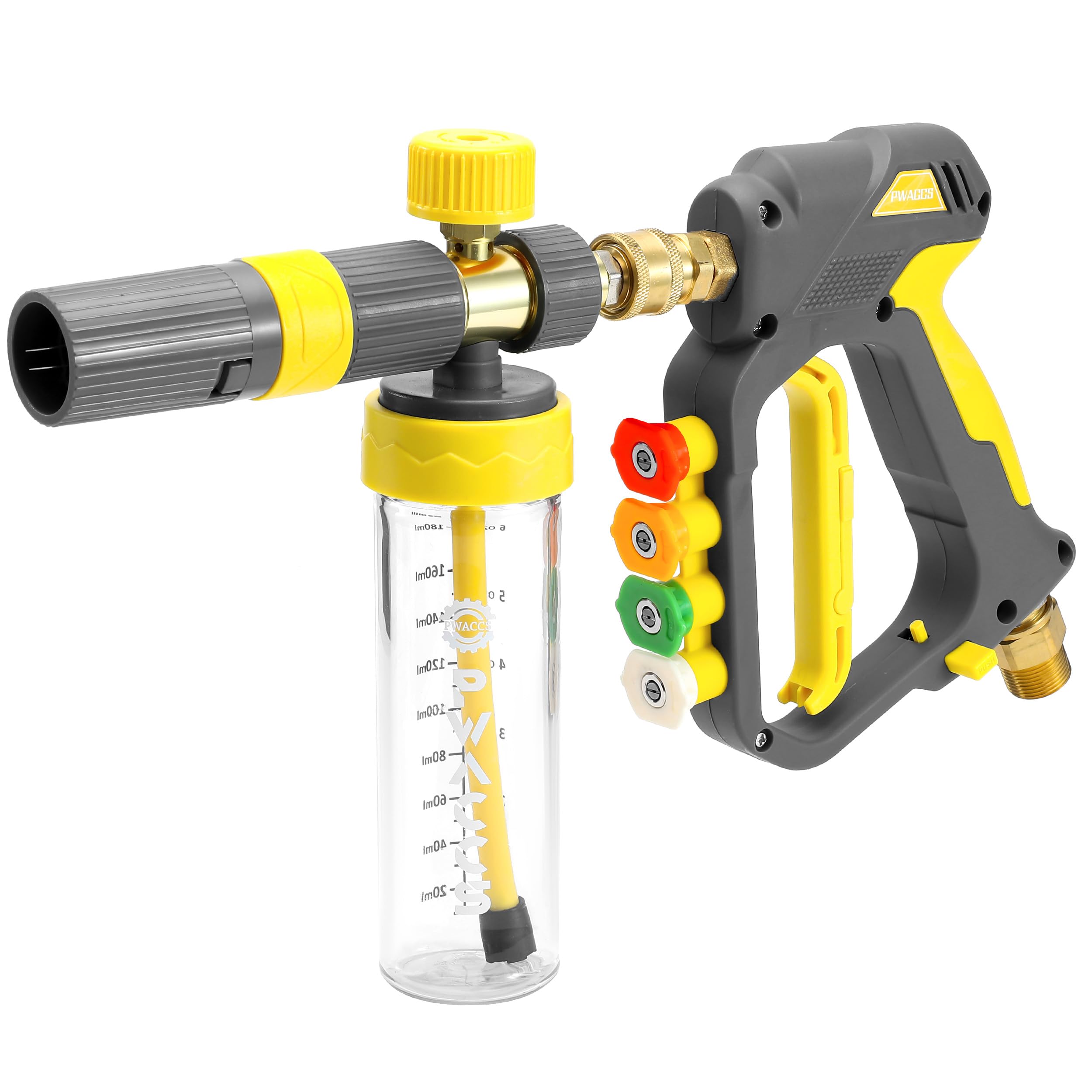 PWACCS foam cannon front view showing compact design and easy use benefit