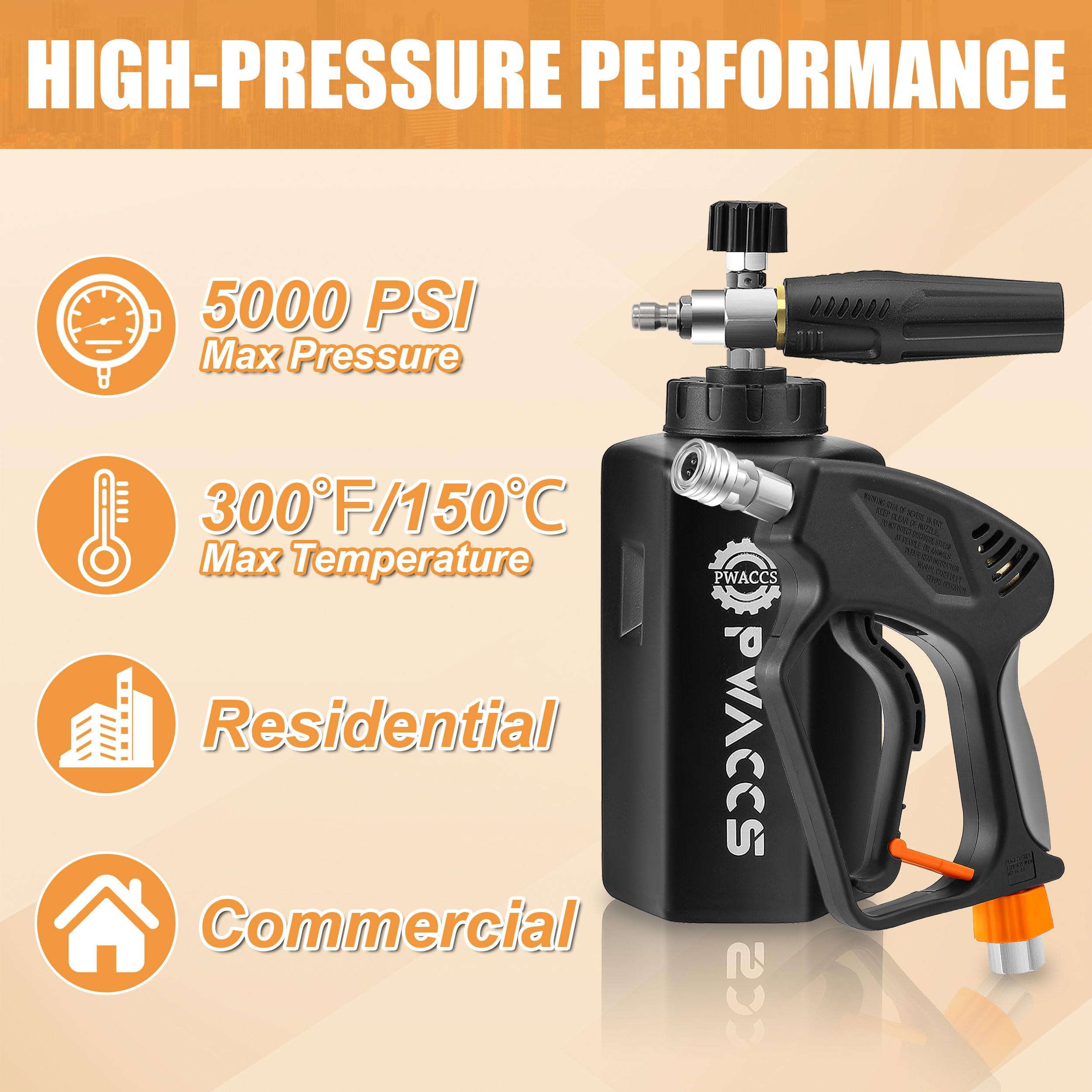PWACCS 360-degree swivel adapter closeup preventing hose twist and fatigue