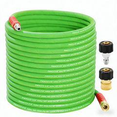 PWACCS front packaging view showing 50 ft hose and kit, conveys professional reliability