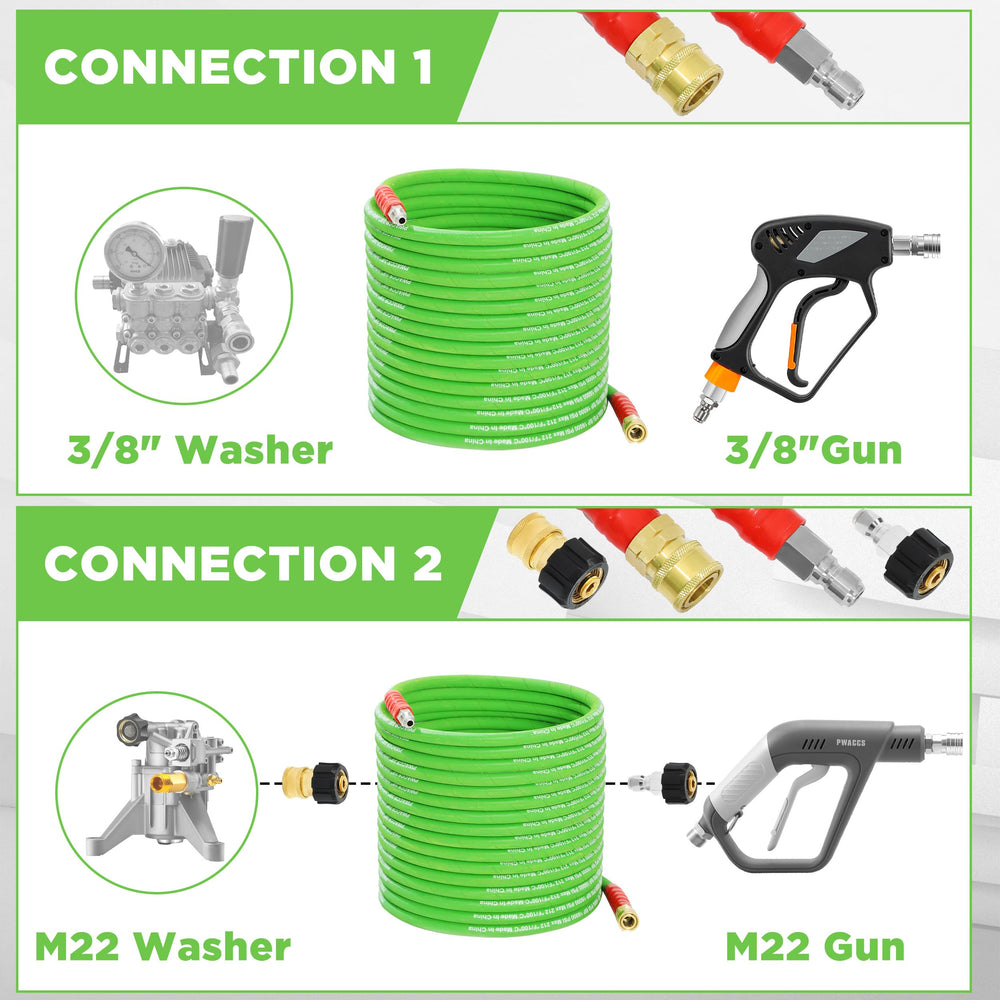 PWACCS hose bending tightly without kinking, offering flexible maneuvering benefit