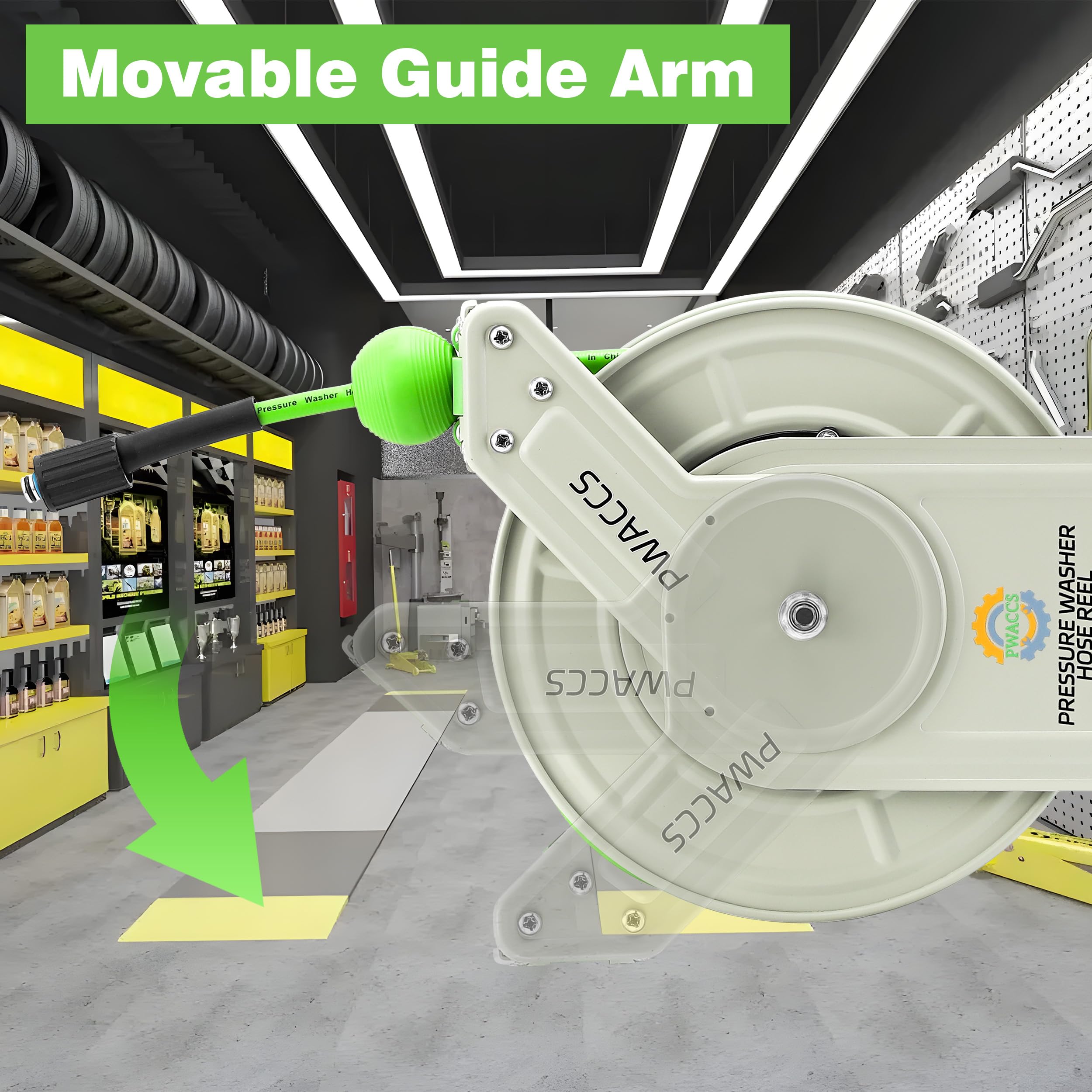 PWACCS hose stop ball detail showing adjustable length locking benefit