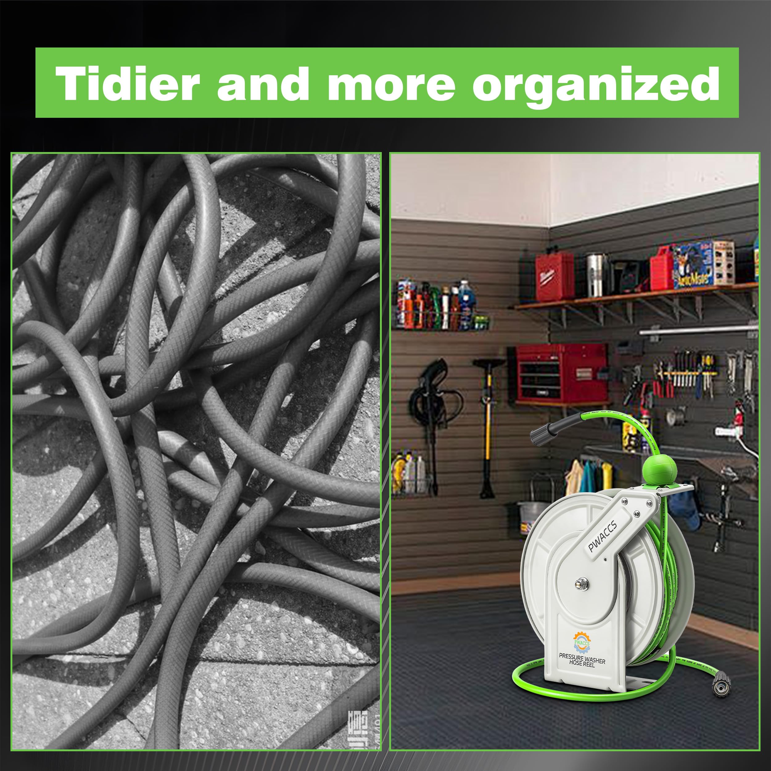 PWACCS hose texture detail showing reinforced rubber for long-lasting use