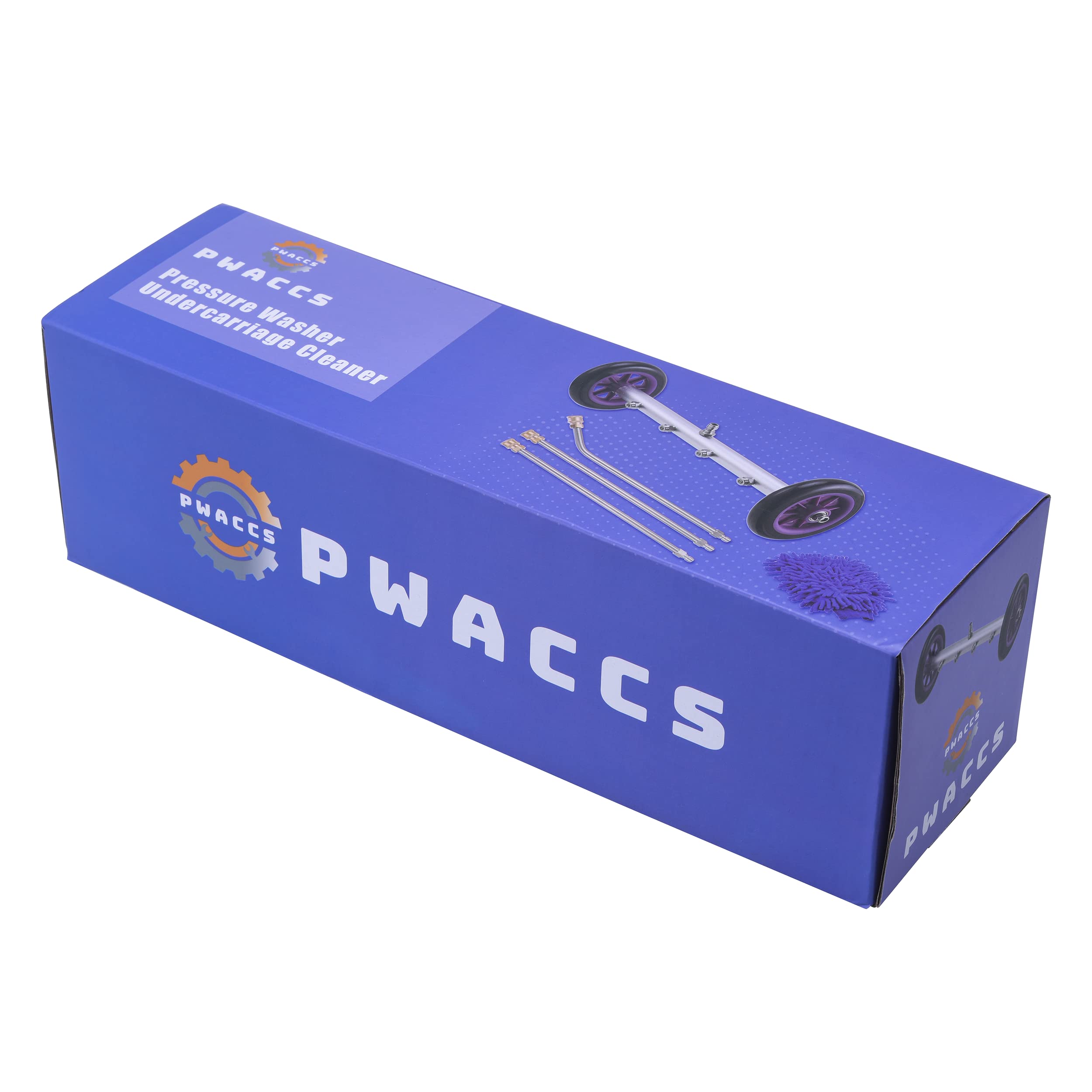PWACCS lifestyle scene of a homeowner washing undercarriage with kit