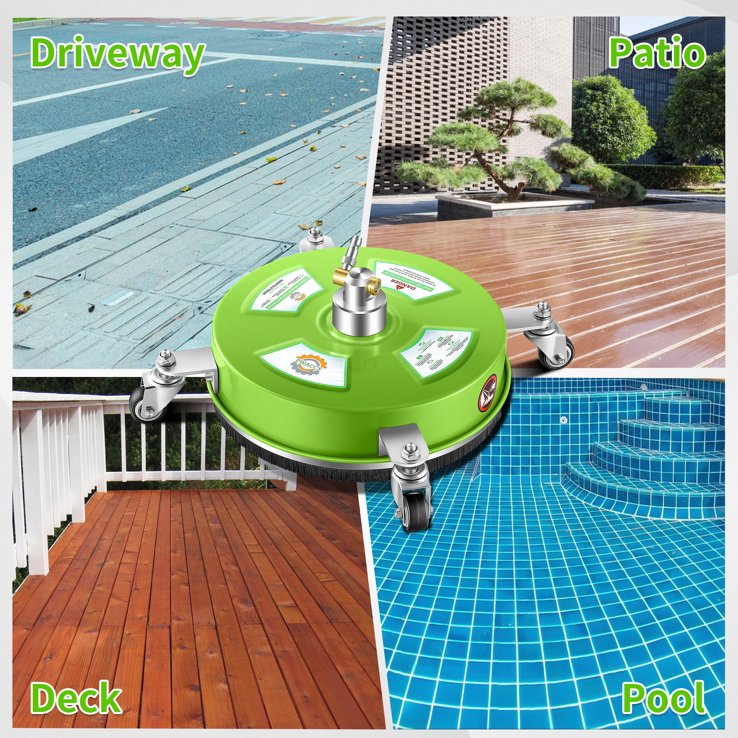 PWACCS surface cleaner on driveway in lifestyle scene saving time