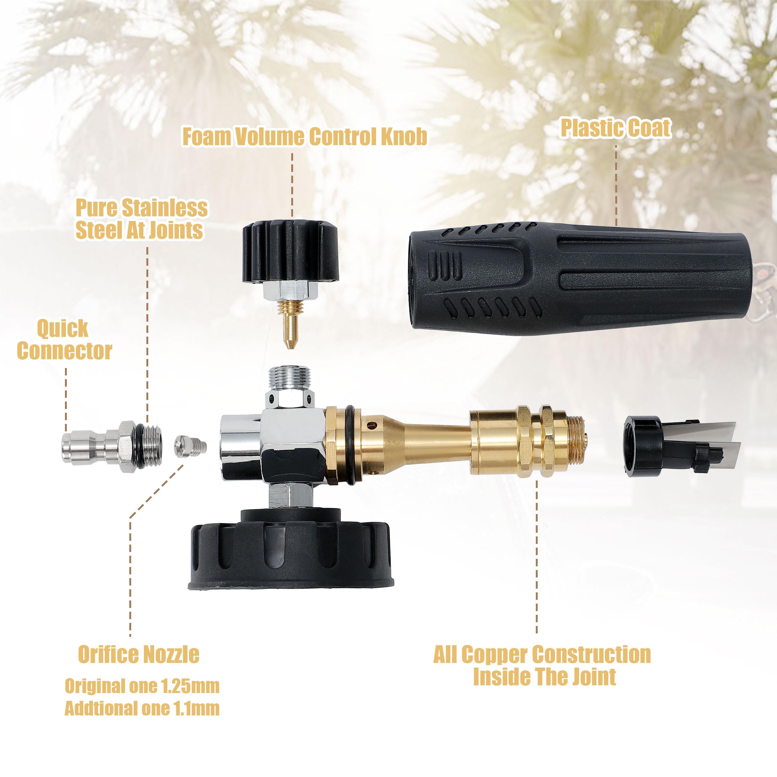 PWACCS foam cannon at driveway wash station illustrating real-world use
