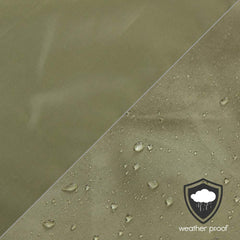 Pyle detail of elastic hem securing fit to prevent wind lift and keep out debris