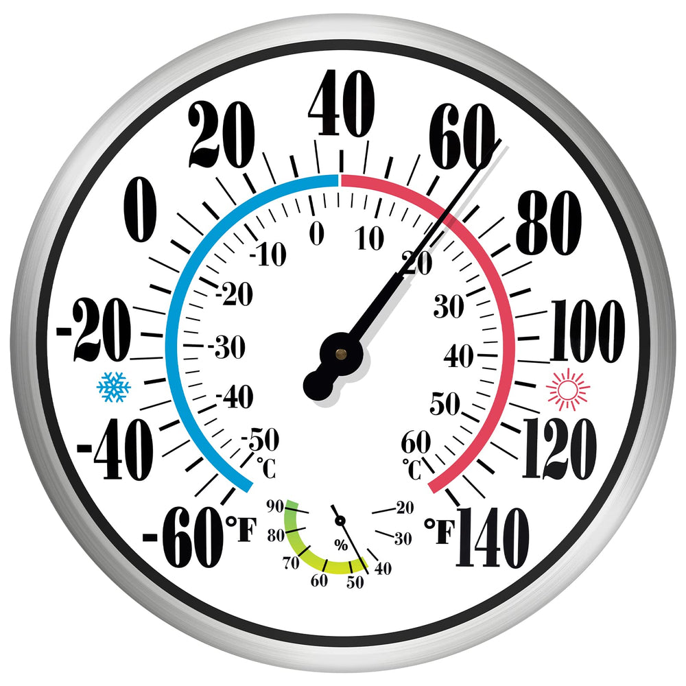 pyntop front view stainless steel thermometer shows clear dial and durability