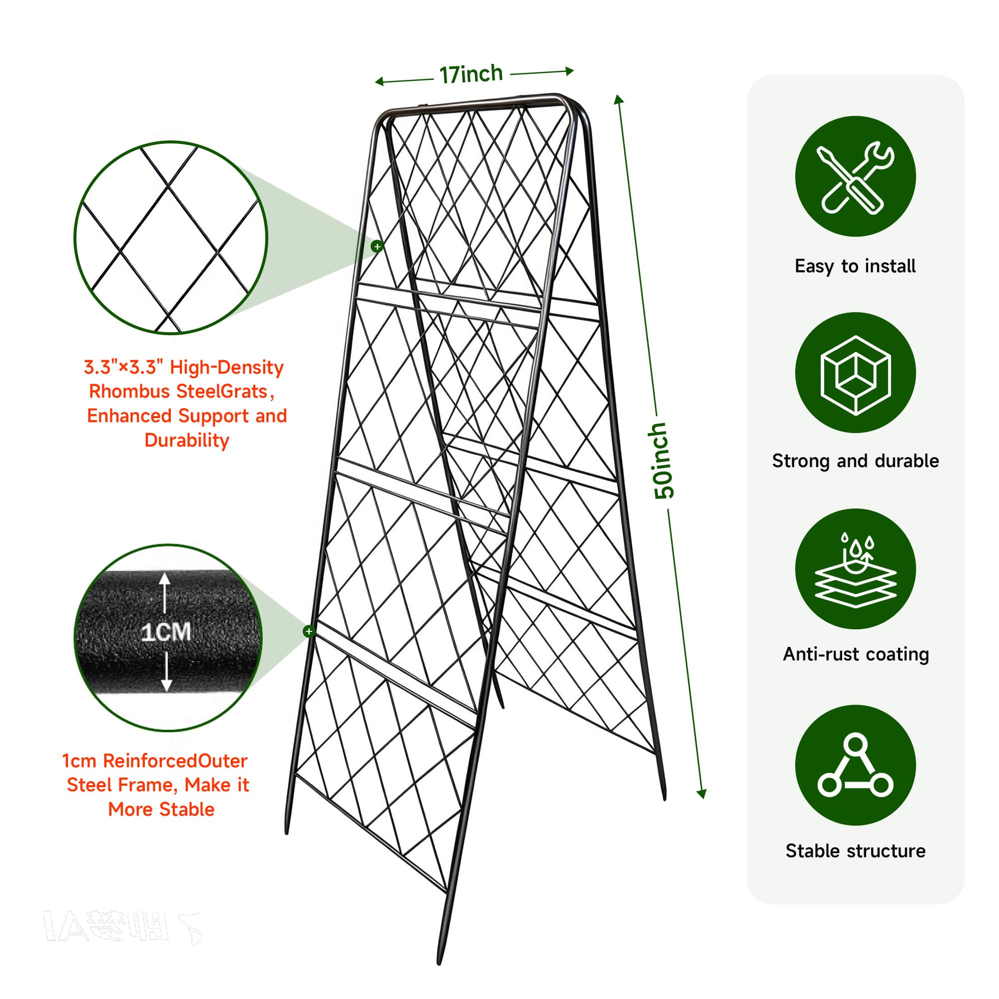 PyraLine close-up of high-density rhombus steel grats demonstrating load distribution