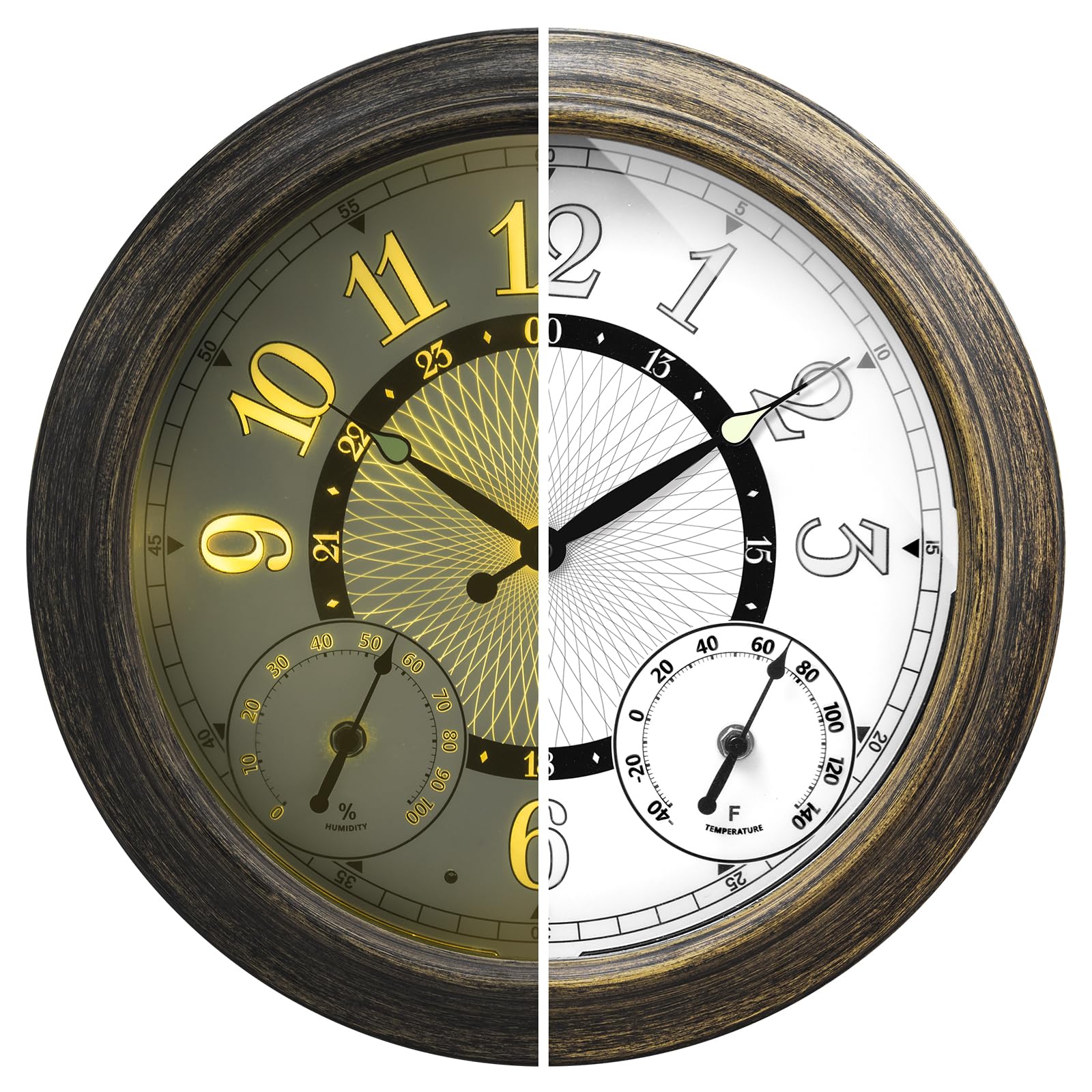 Pytha Sight front view clock showing bold numerals and clear readability