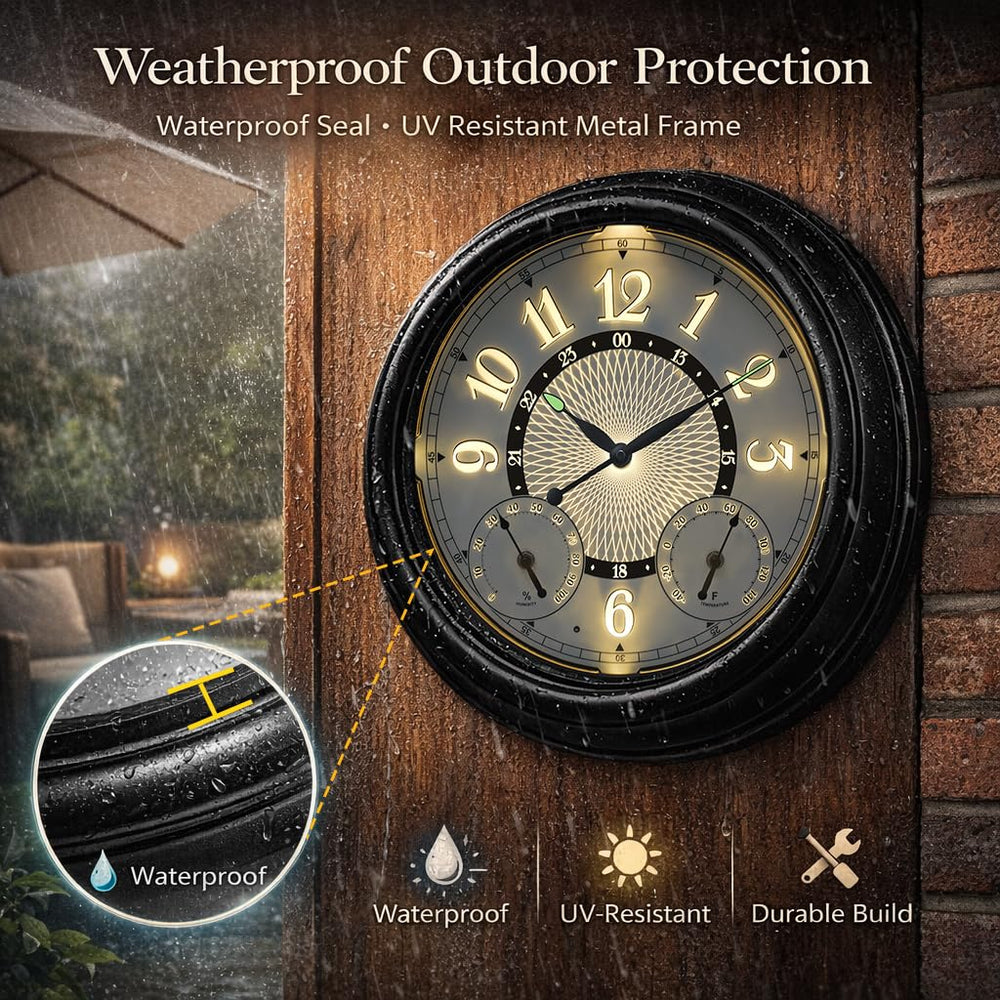 Pytha Sight mounted on patio wall demonstrating easy outdoor readability