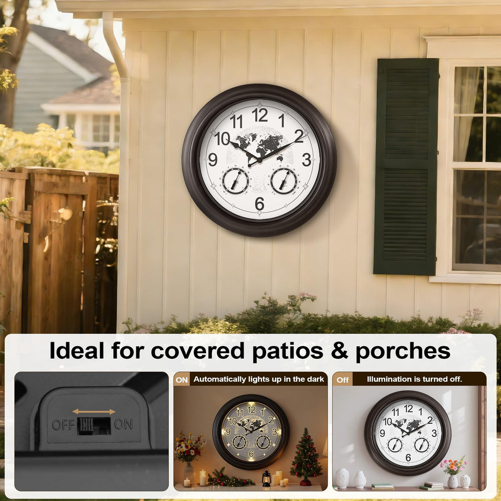 Pytha Sight mounted on a patio wall illustrating decorative impact and outdoor visibility