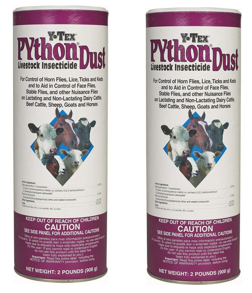 Python two-pound container front view showing label and resealable lid for easy storage
