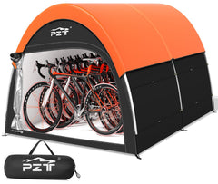 PZT bike shed front view showing full coverage and easy access benefit