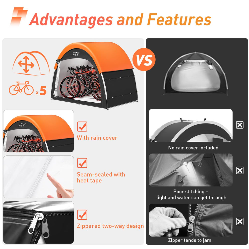 PZT two-way zipper with wind shield preventing water entry