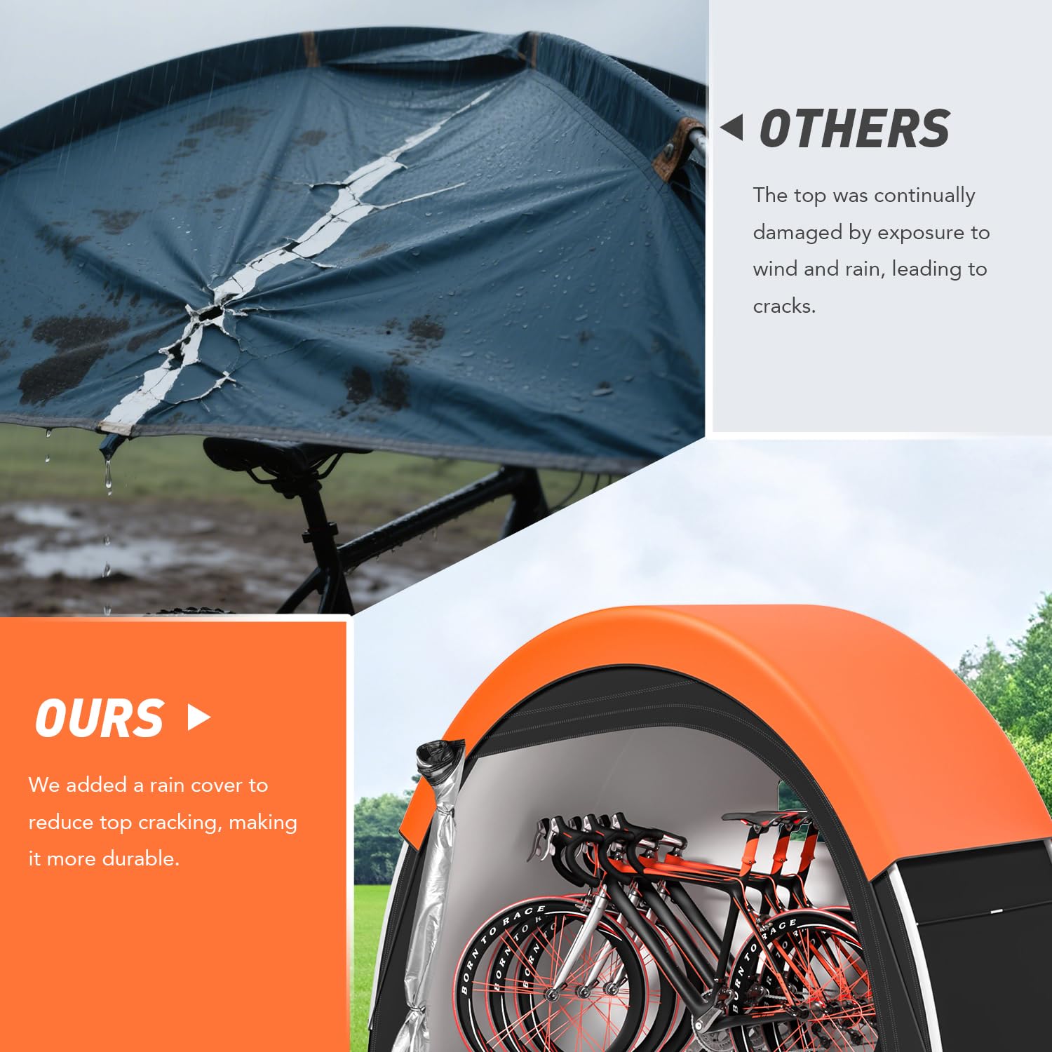 PZT interior con dos bicicletas guardadas y organización clara