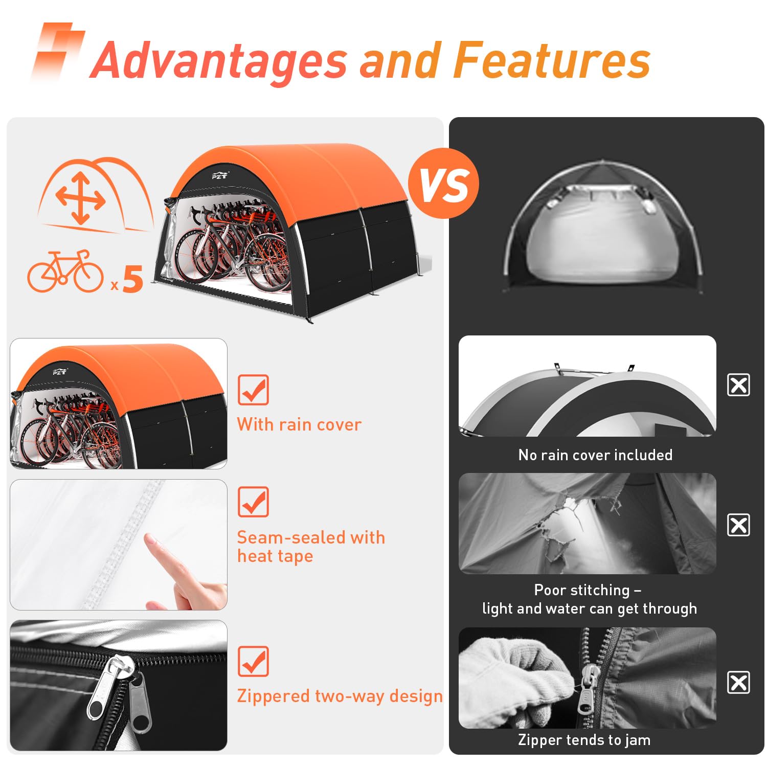 PZT zipper windshield detail keeping water out and improving weather seal
