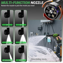 PZZ foam cannon producing rich suds for efficient car washing