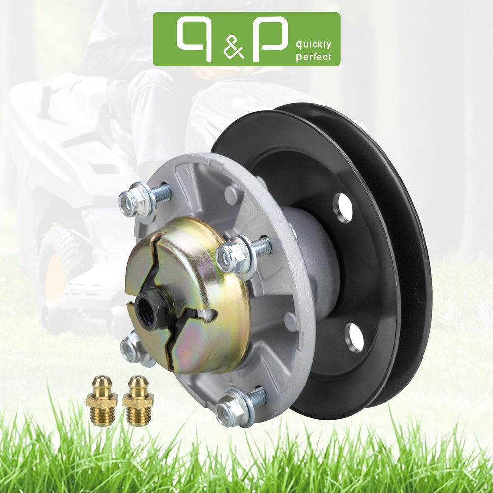 q&p spindle label and part numbers confirming compatibility and replacement clarity