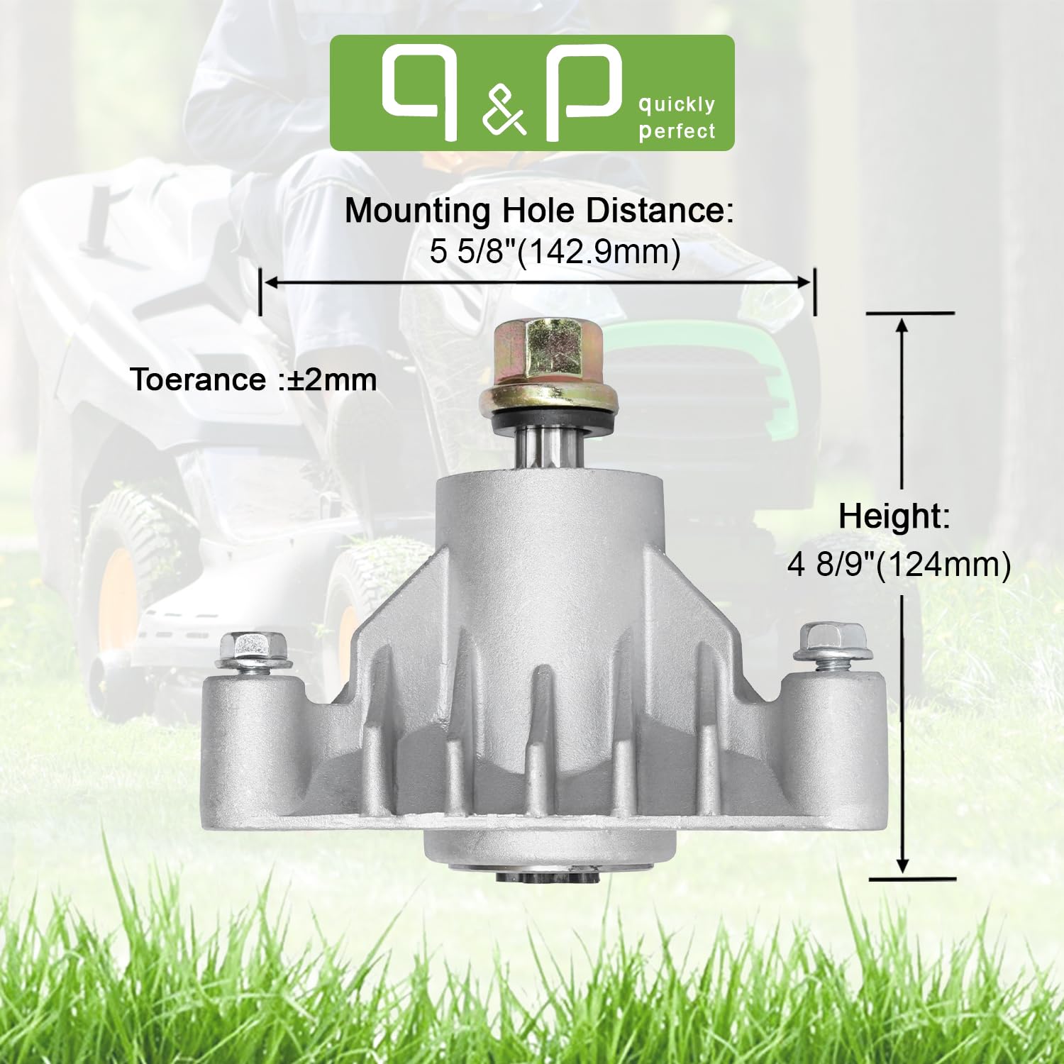q&p mounting bolt close-up highlighting secure attachment and strength
