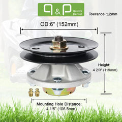 q&p spindle side profile highlighting sturdy construction and durability
