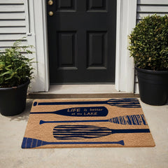Qabliqo mat in use on a porch conveying protective and decorative benefit