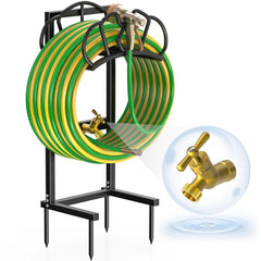 Qatsrin front view of hose holder showing stable base and tidy storage benefit