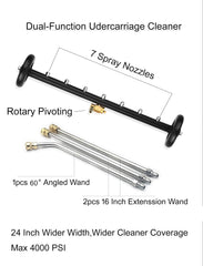 QCHENYI angled 60-degree wand close-up showing precise reach and cleaning control