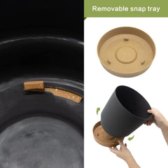 QCQHDU drainage hole and saucer showing tidy water collection benefit