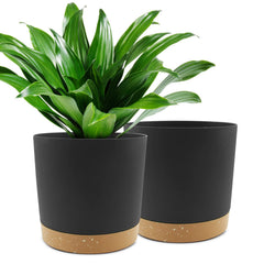 QCQHDU front view of two 10-inch planters showing modern finish and balance