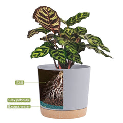 QCQHDU maceta con planta en interior que aporta verdor y estilo moderno