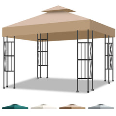 Qdreclod front view replacement canopy in khaki showing full coverage and protection
