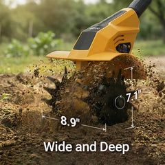 QESOO tiller adjustable handle detail for comfortable long use