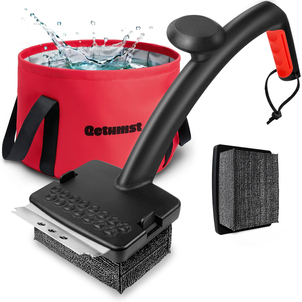 Qetumst front view showing kit packaging and included accessories for safer cleaning