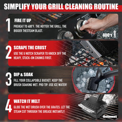 Qetumst detailed stainless scraper edge demonstrating multi-function cleaning benefits