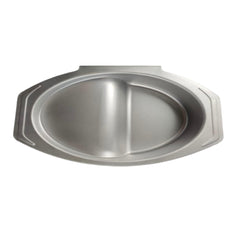 Qfire water bowl front view showing fit and shape for easy replacement