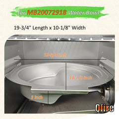 Qfire water bowl side profile showing shallow and deep side for extra capacity