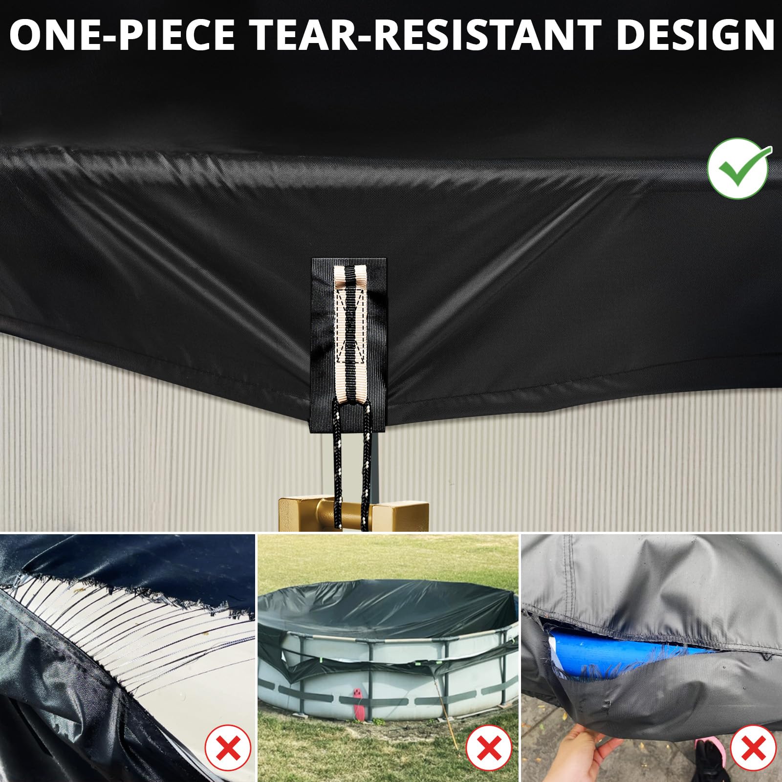 QH.HOME edge seal with drawstring showing secure windproof benefit