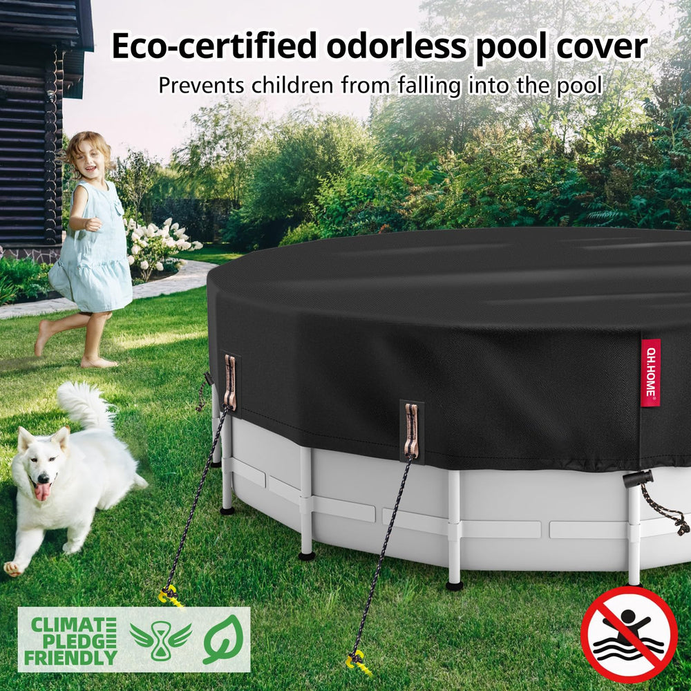QH.HOME folded cover ready for storage showing compactness and easy handling benefit