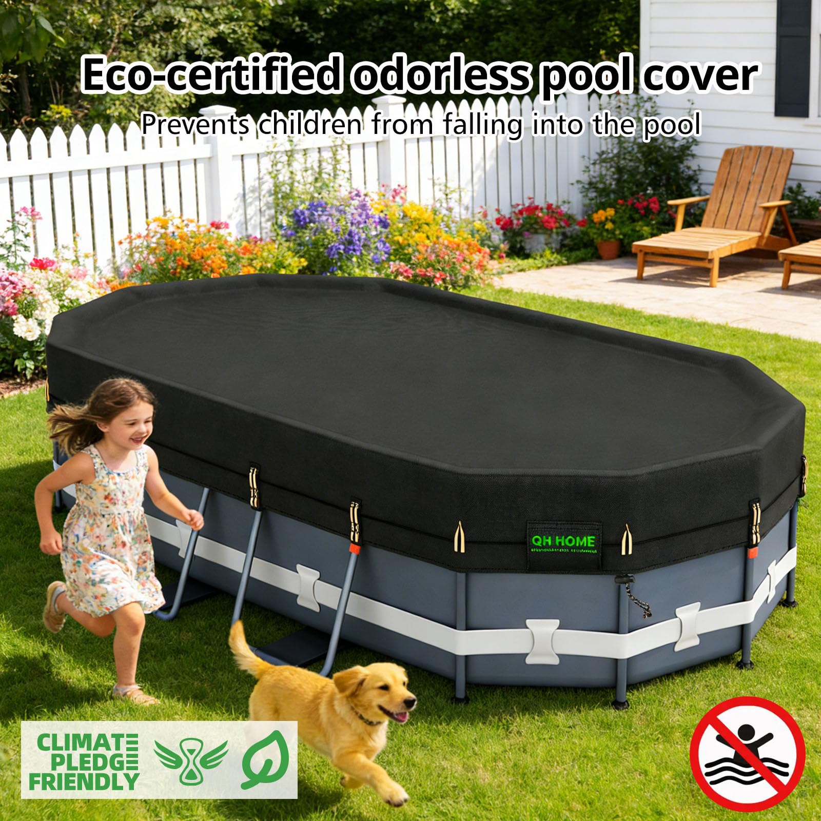 QH.HOME folded cover packed for storage showing compact space-saving