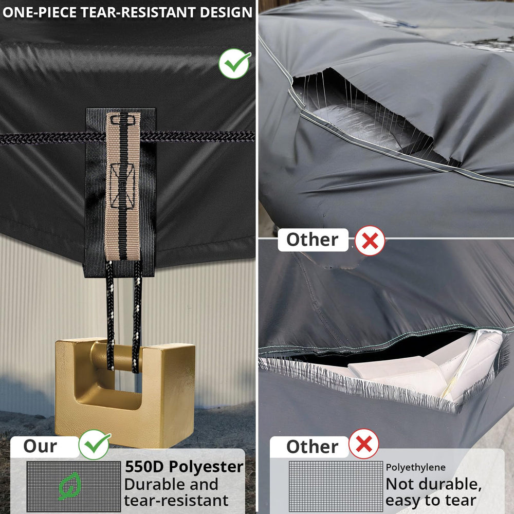 QH.HOME seam-sealed top join close-up showing waterproof sealing benefit
