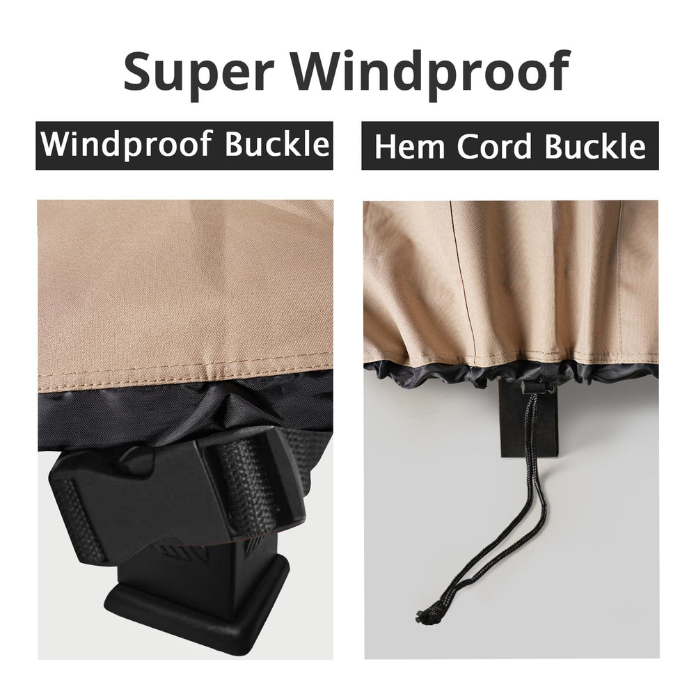 QH.HOME cover next to ruler for scale, helps confirm 48 inch fit accuracy